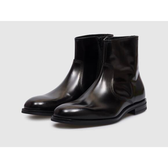 Stuart Weitzman Leather Angel Leather Zip Ankle Boots SJ201 Black Size 8.5M NWB main image 7